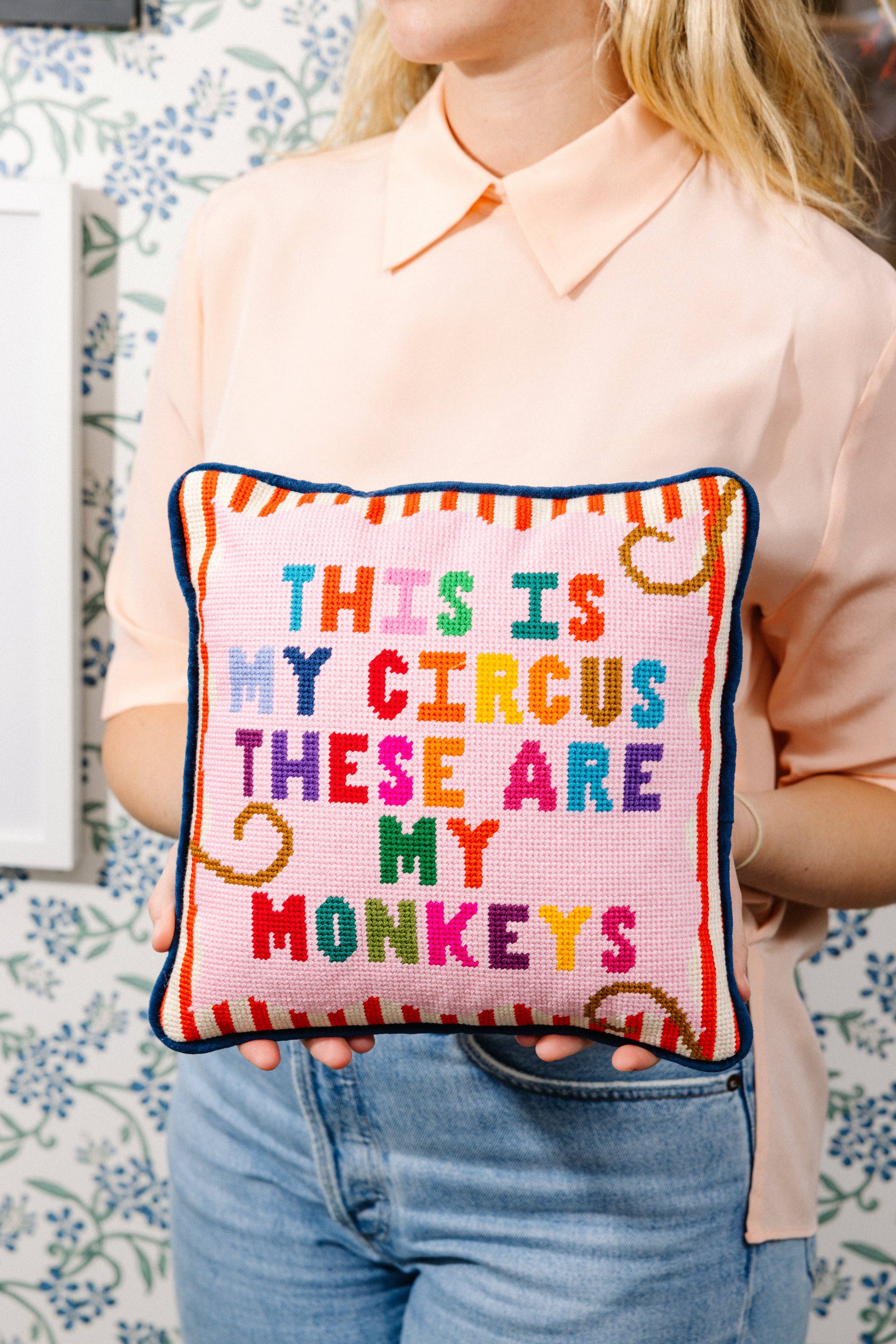My Circus Needlepoint Pillow | FURBISH