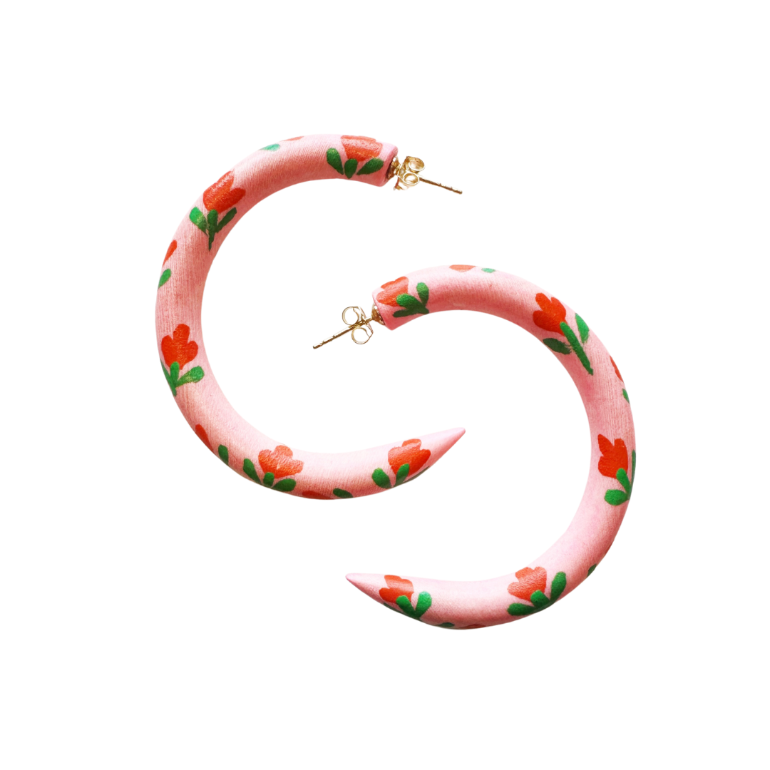 Madeline Mango Wood Hoop | Binky + Lulu