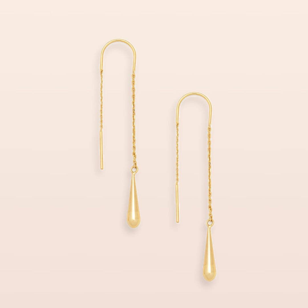 Teardrop Threader - Gold Vermeil