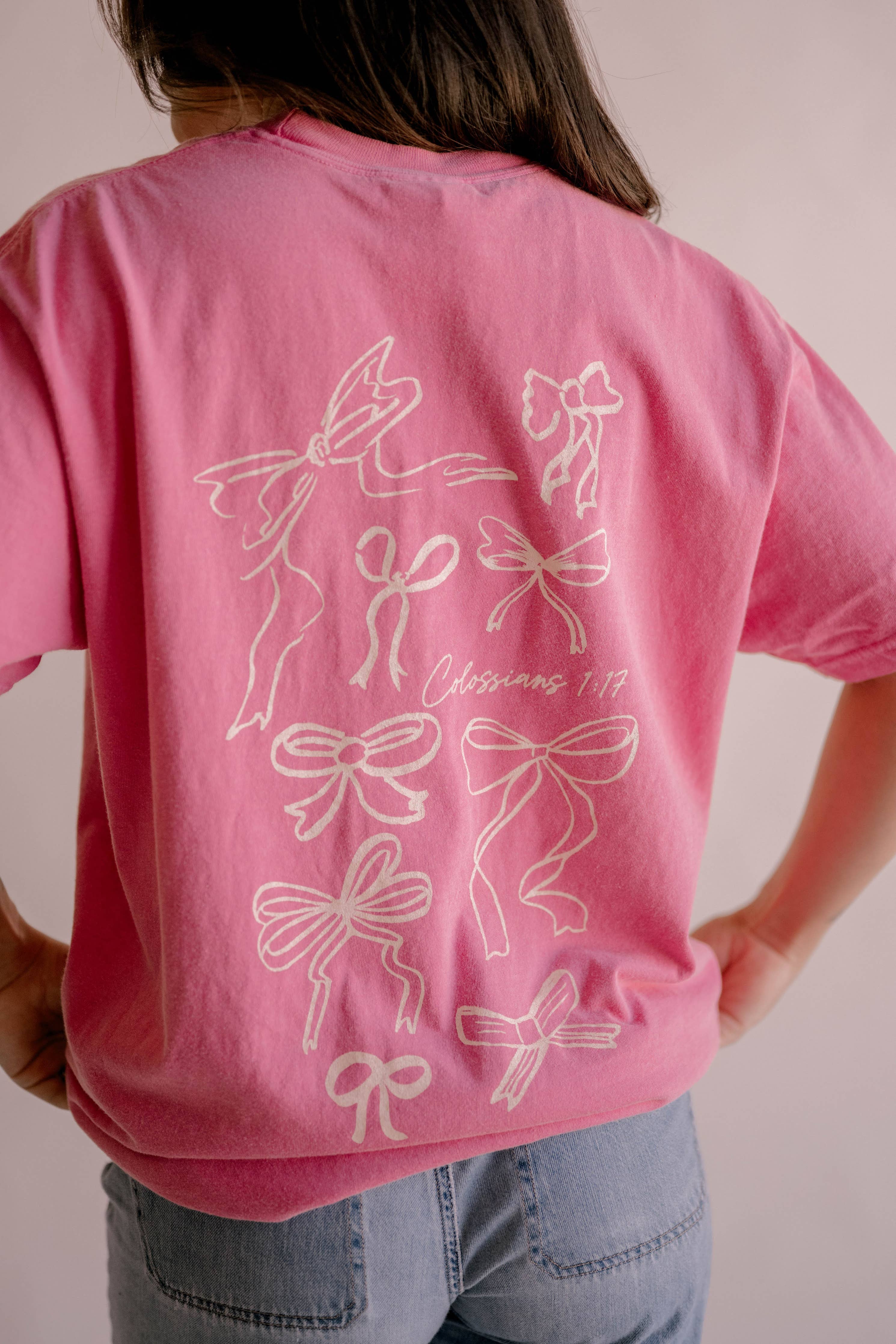 He Holds All Together Tee - Pink