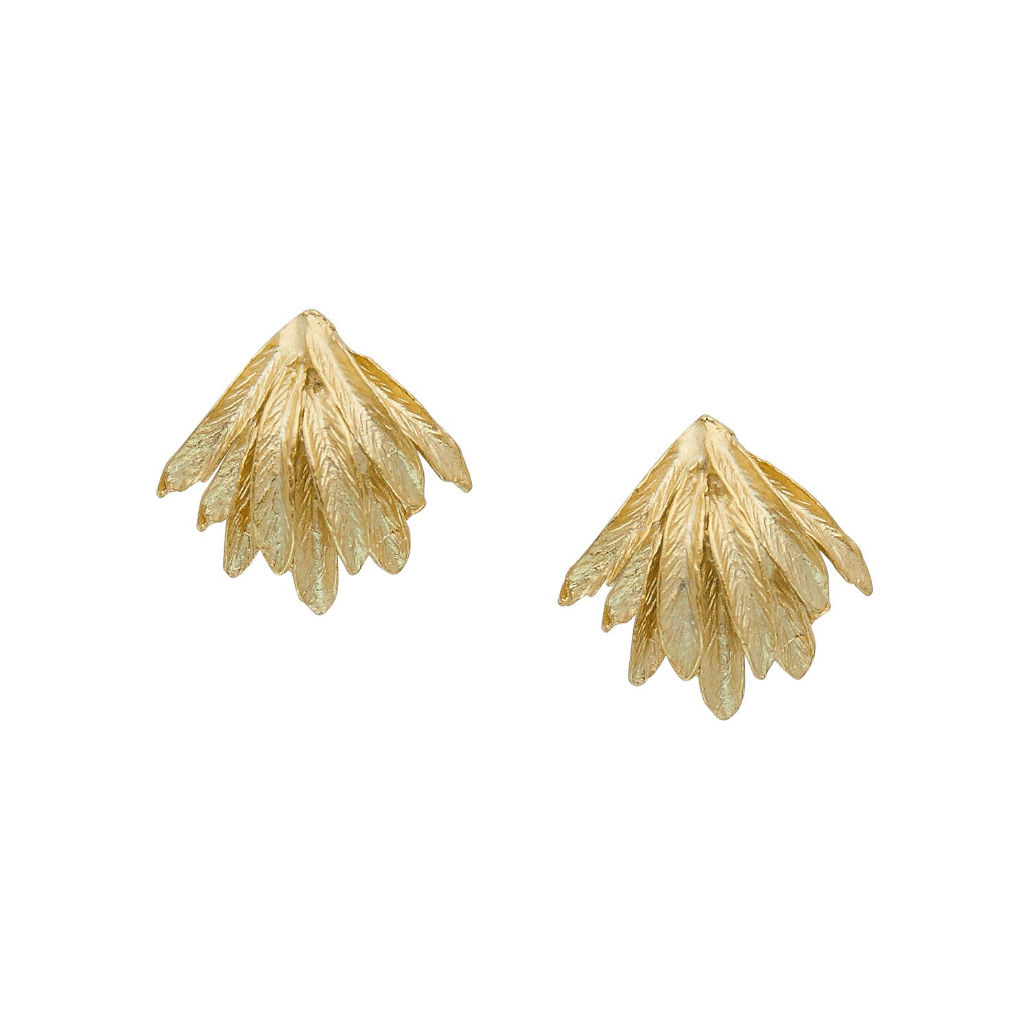 Gold Feather Burst Earrings | Susan Shaw