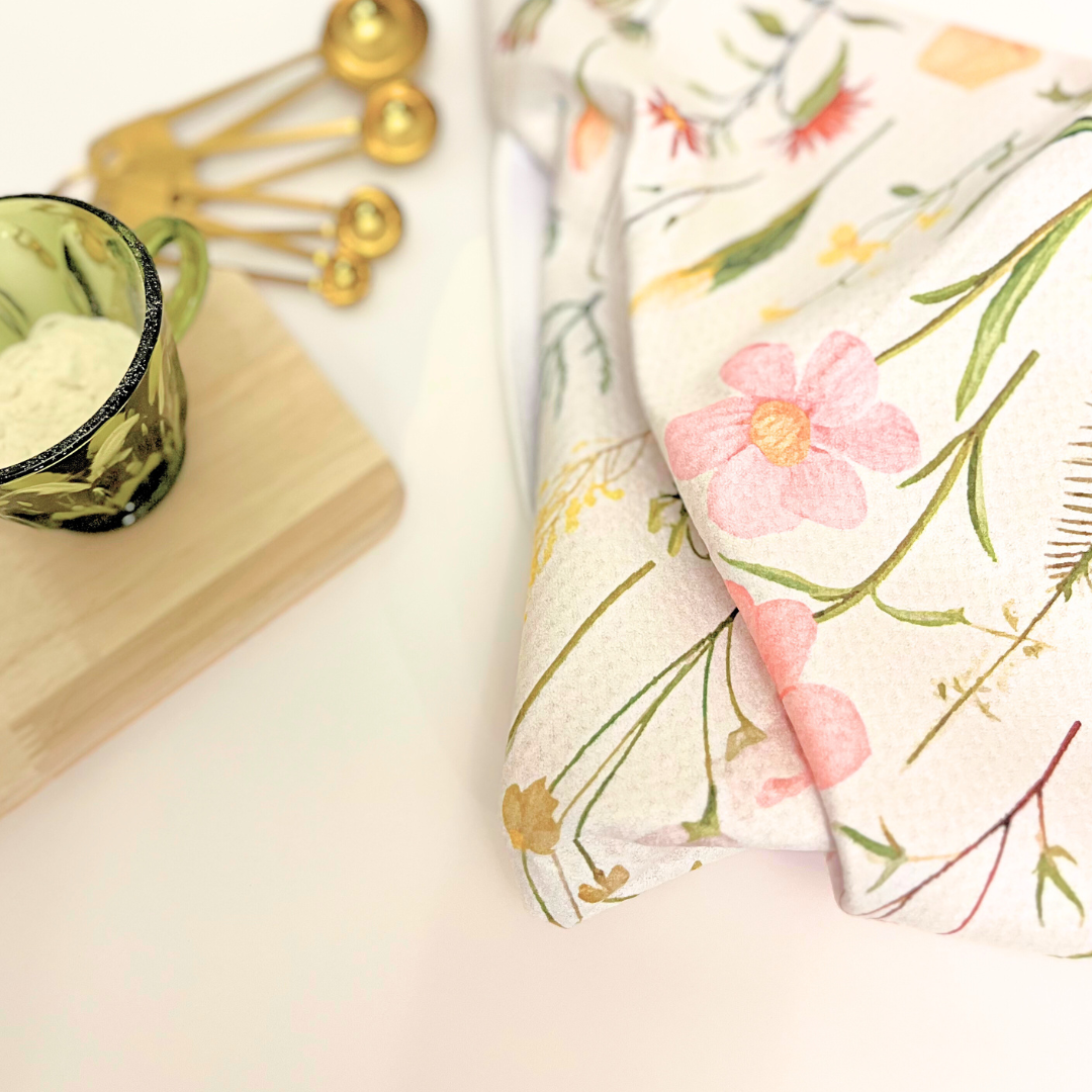 Botanical Wildflower | Recycled Microfiber Waffle Tea Towel