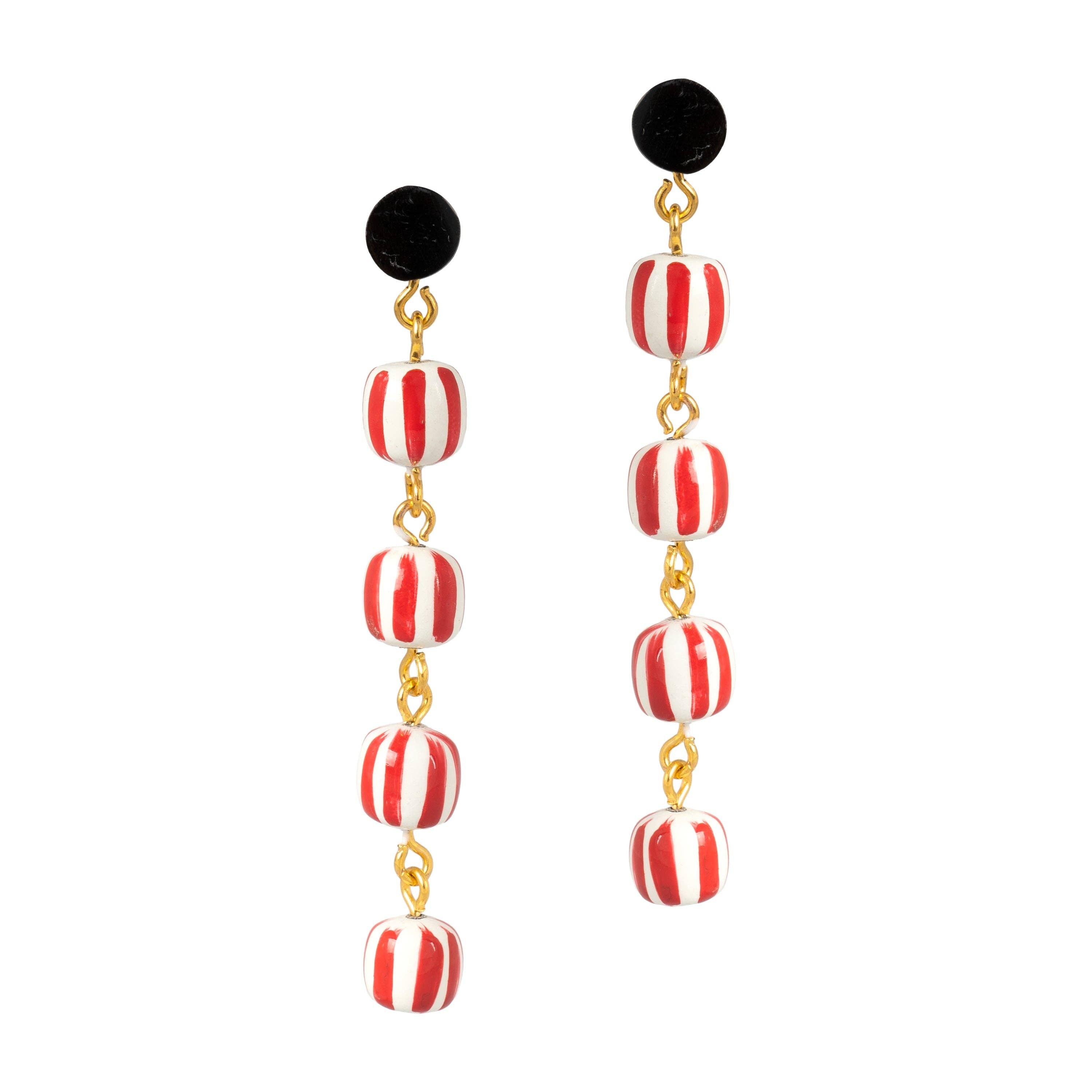Red Sofia Drop Earrings