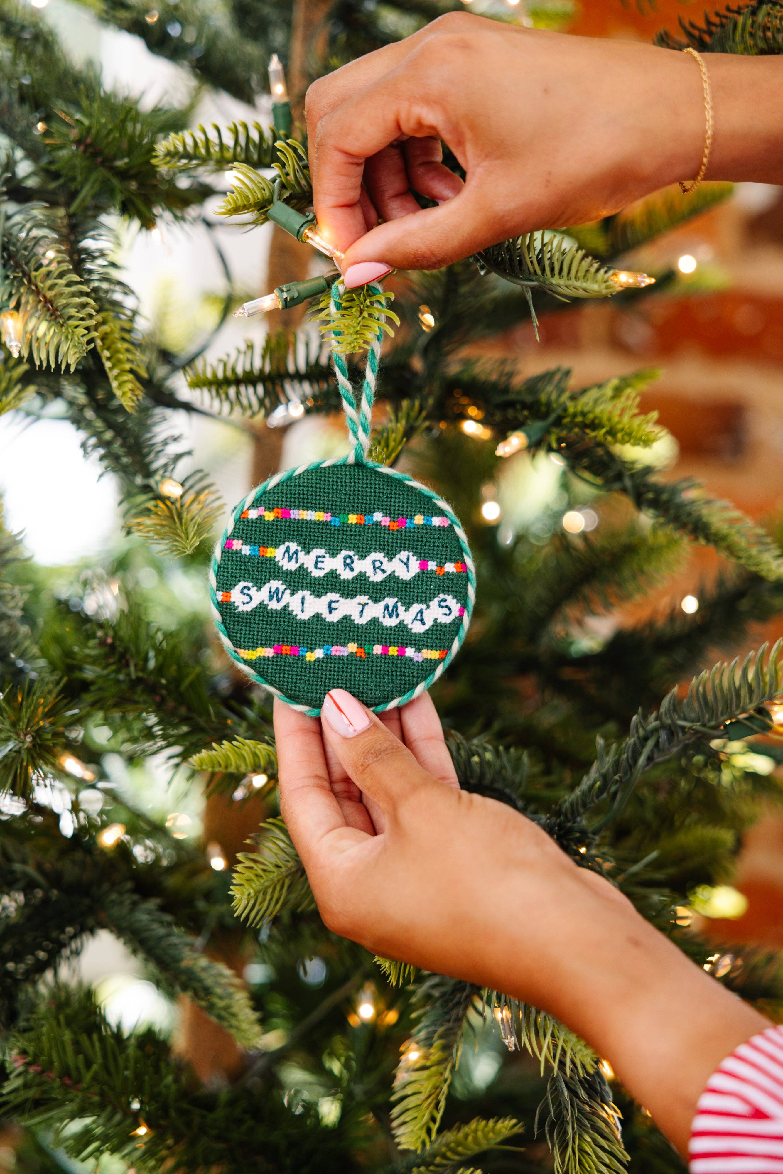 Needlepoint Ornament - Merry Swiftmas