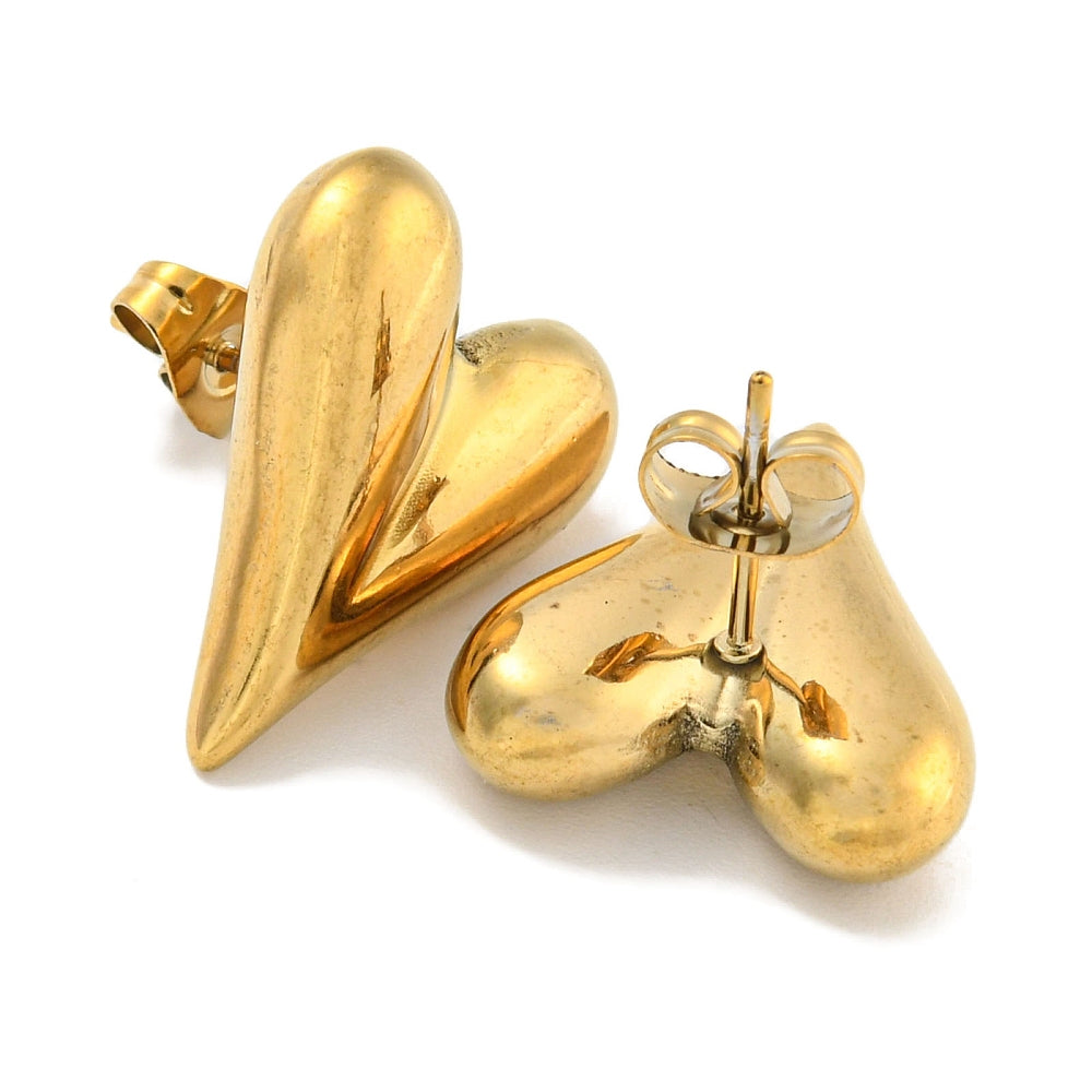 Puffy Heart Studs