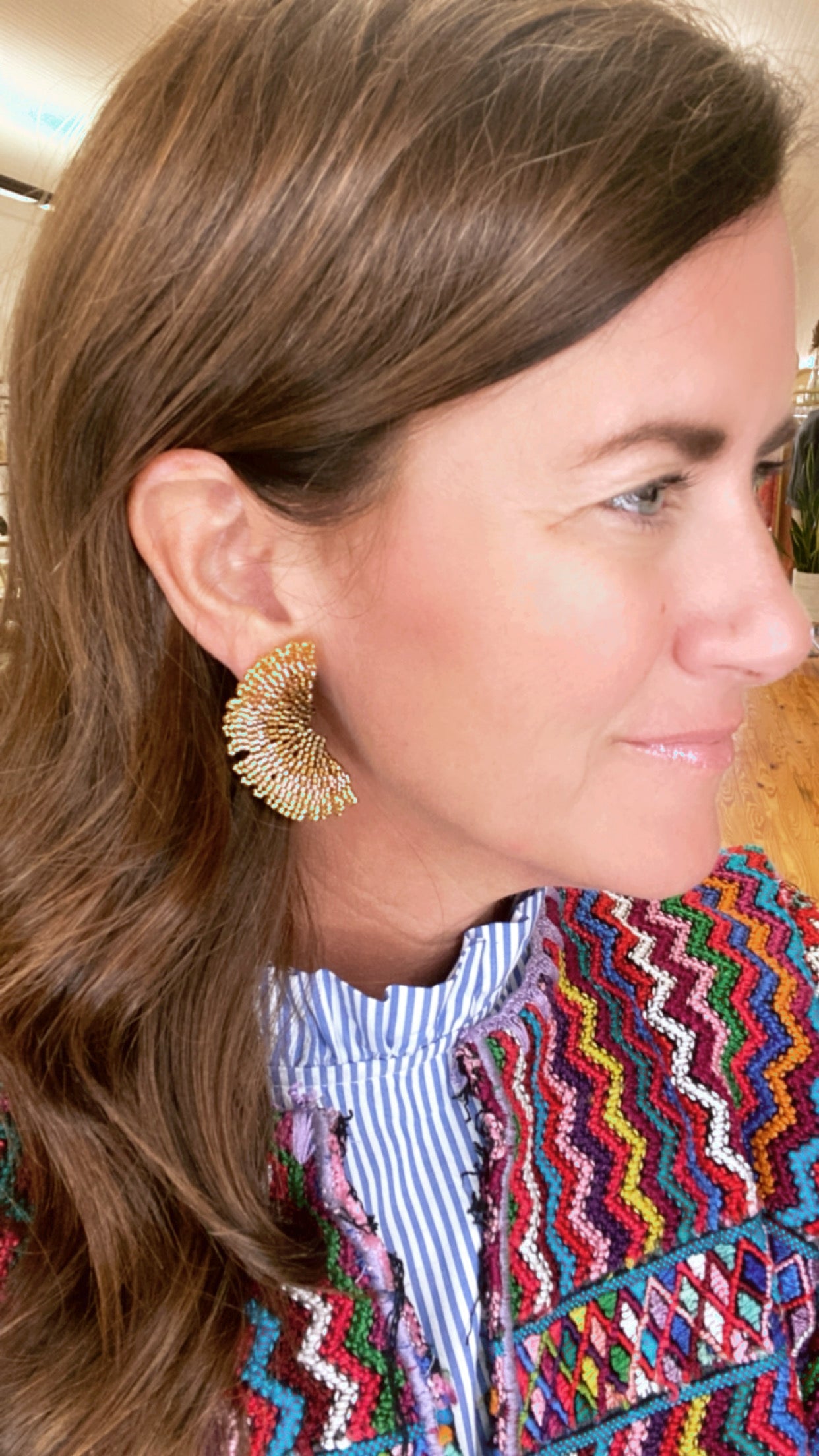 Ginkgo Leaf Stud Earrings