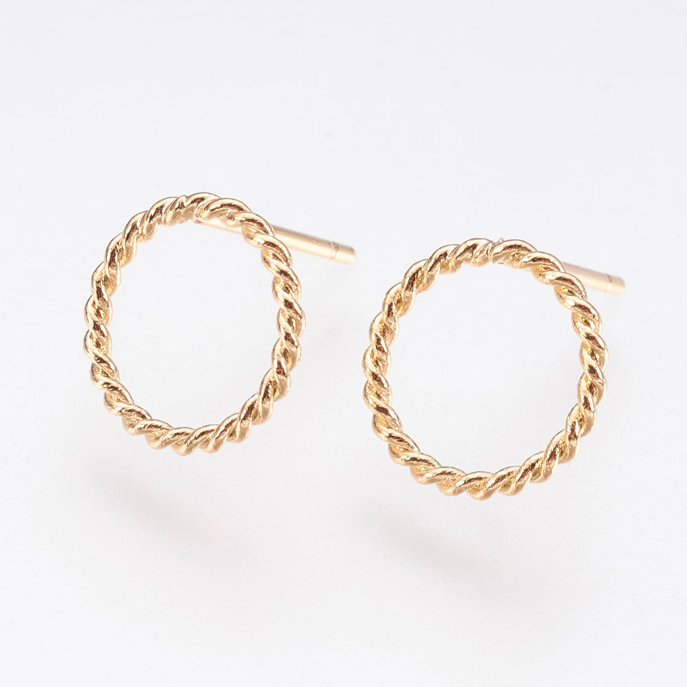 Twisted Rope Circle Stud