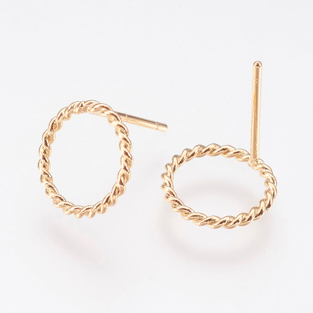 Twisted Rope Circle Stud