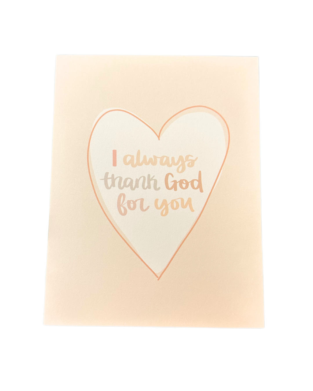 Thank God For You Card