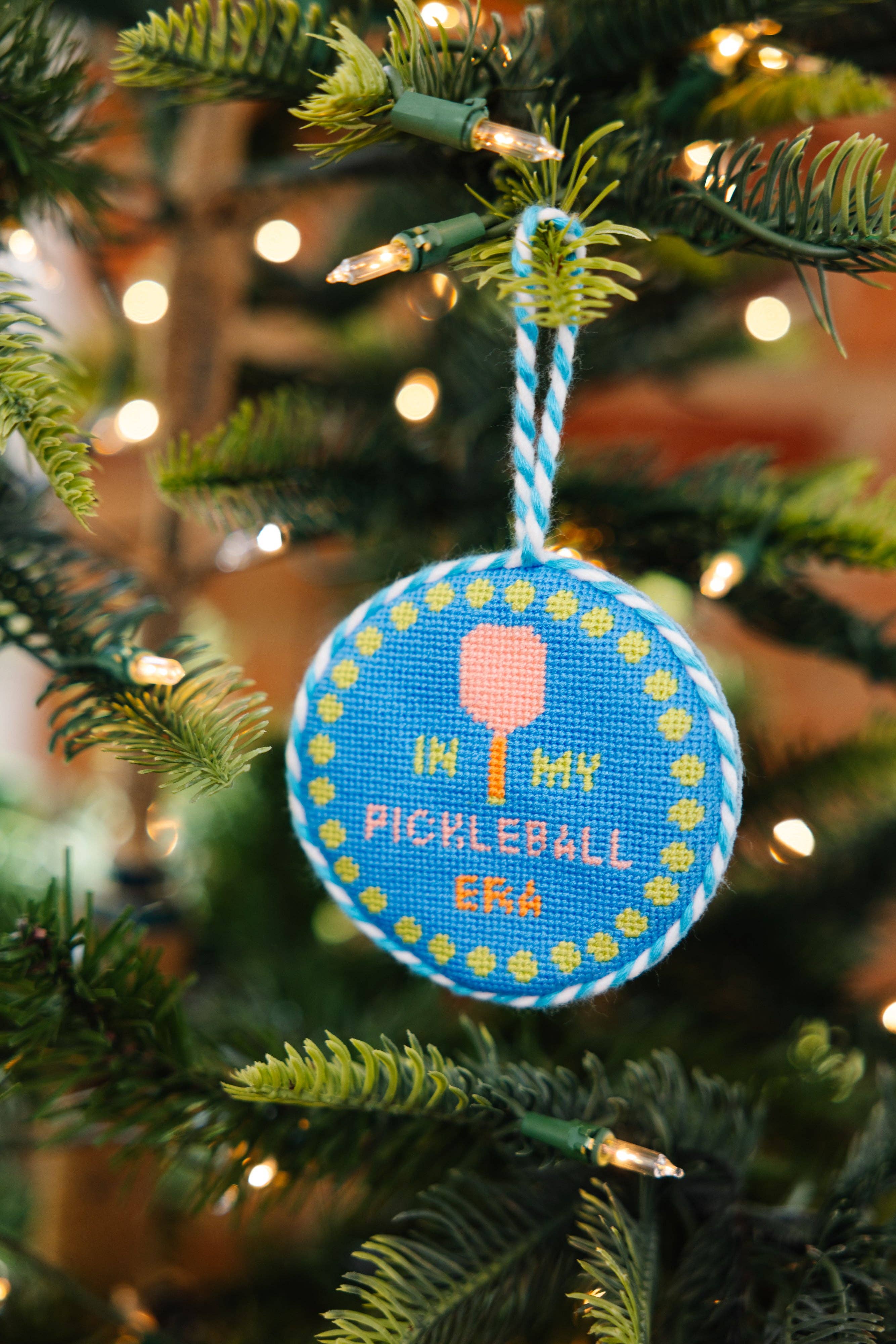 Needlepoint Ornament - Pickleball Era