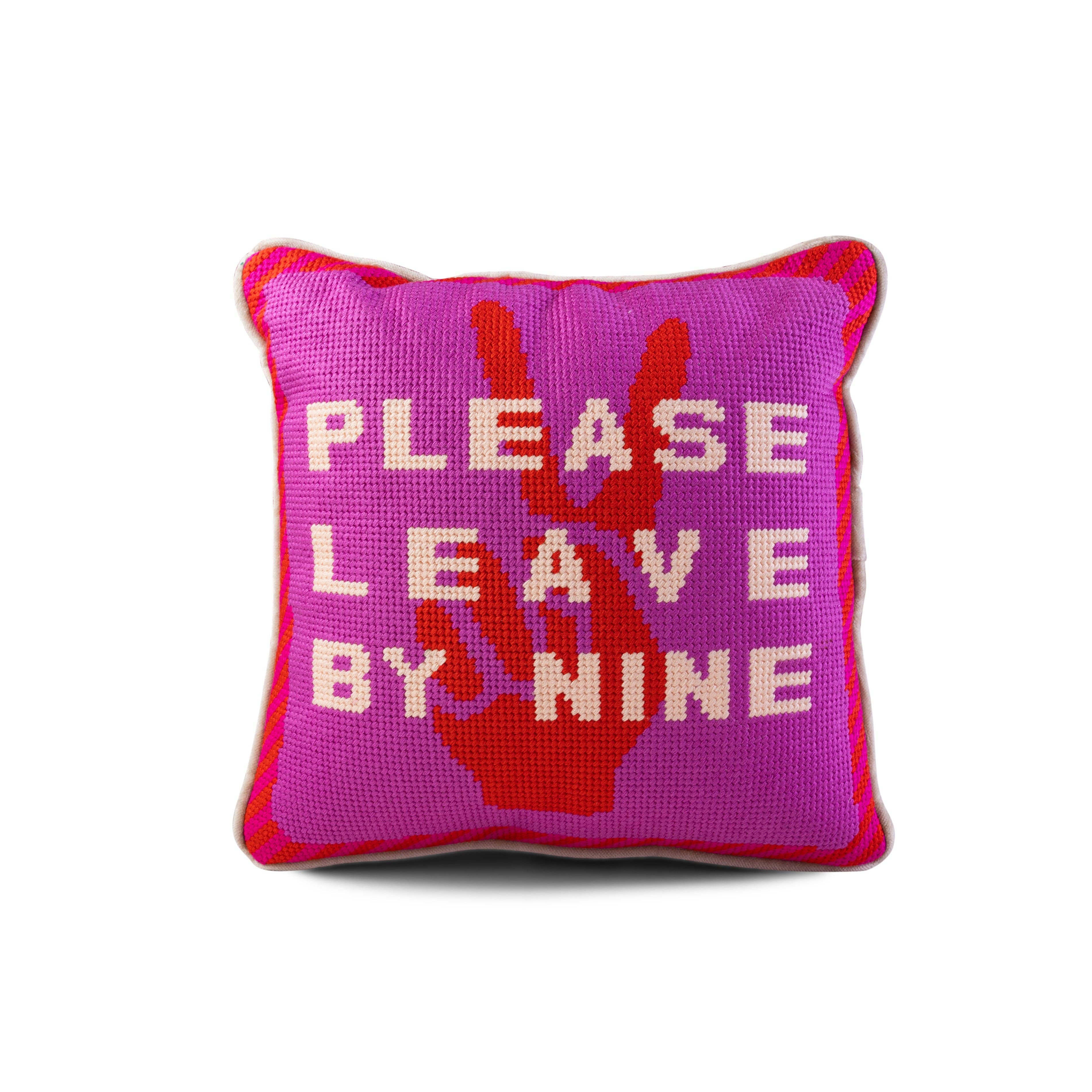 Leave by Nine Needlepoint Pillow | FURBISH