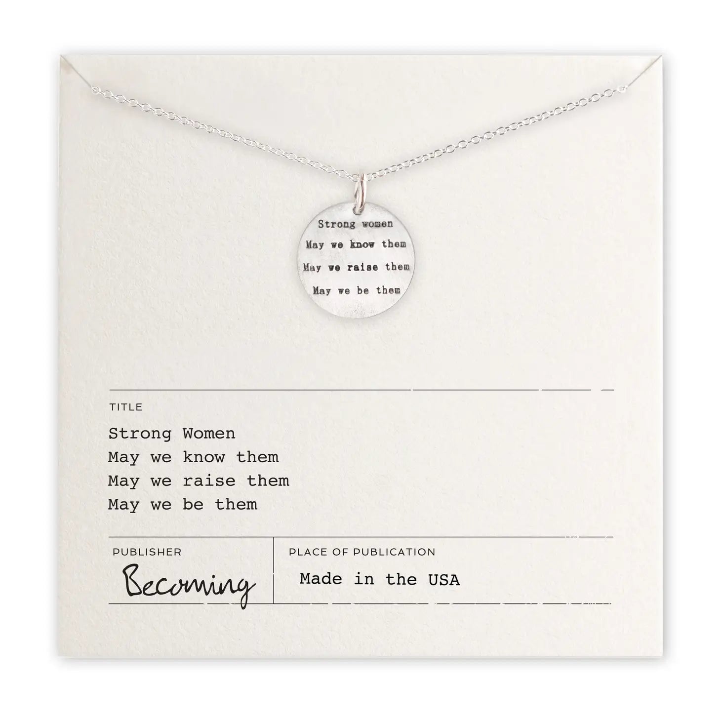 Strong Women Necklace