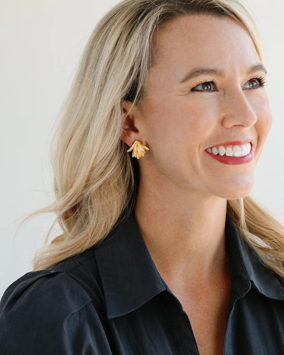 Gold Feather Burst Earrings | Susan Shaw