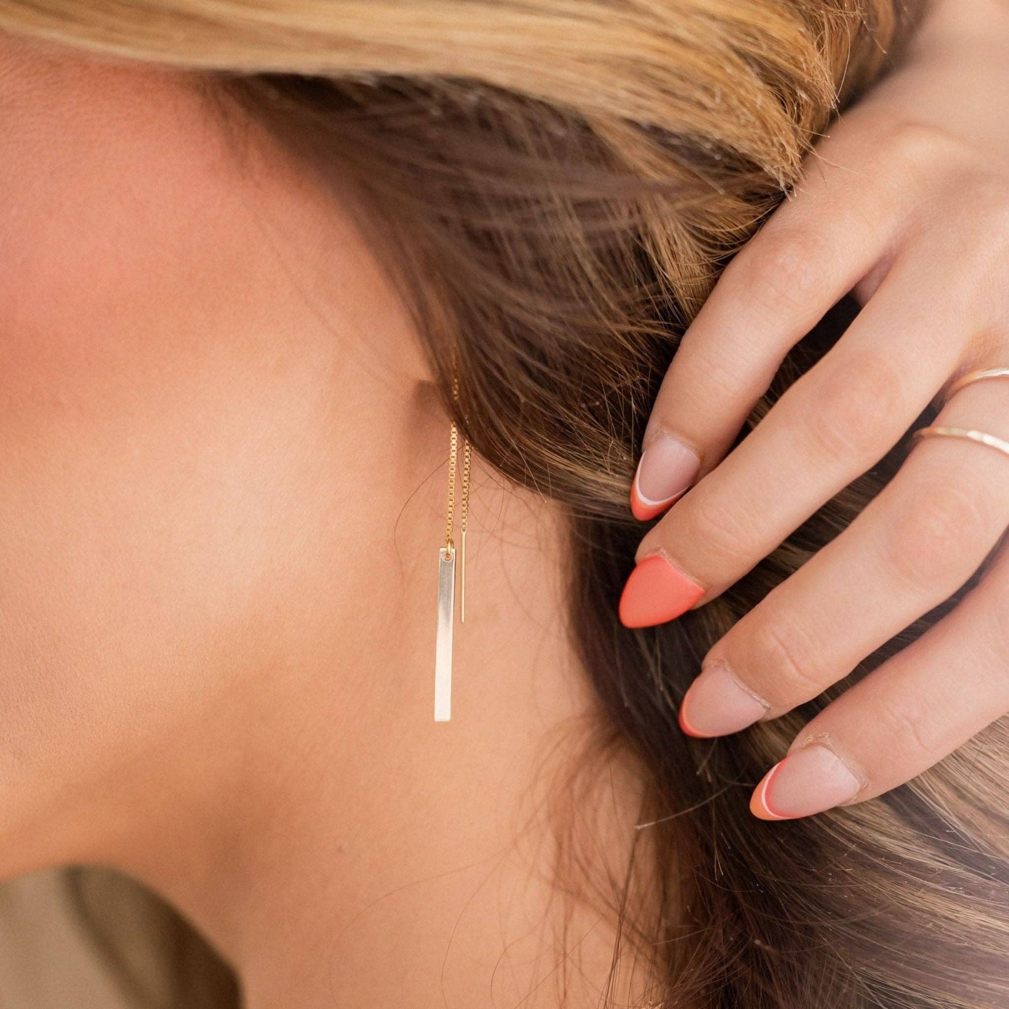 Bar Threader Earrings