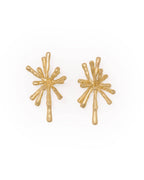 Freya Star Burst Post Earrings Brass
