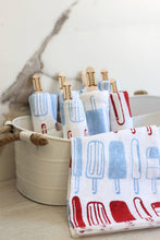 Uniform Blue & Red Popsicles Tea Towel