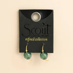 Refined Glass Hoop - Teal/Gold