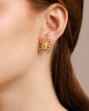 Gold Beetle Stud Earrings