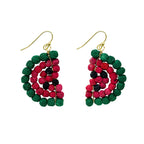 Kantha Watermelon Earrings