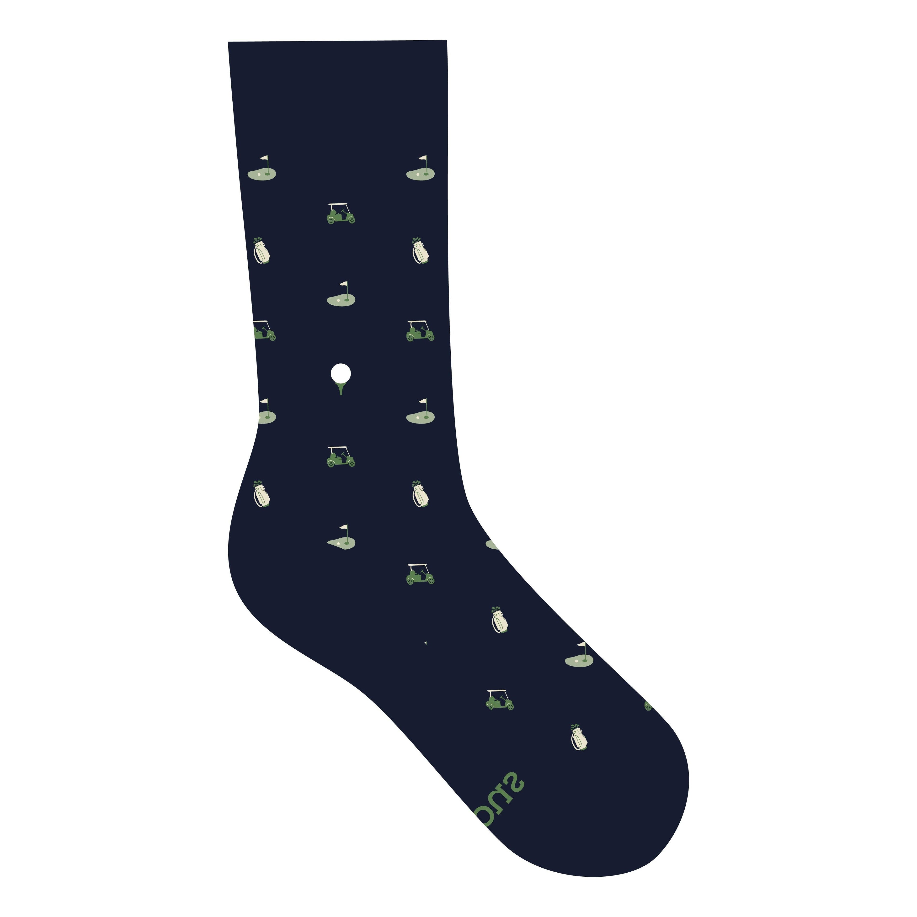 Support Youth Sports Socks - Navy Golf Course