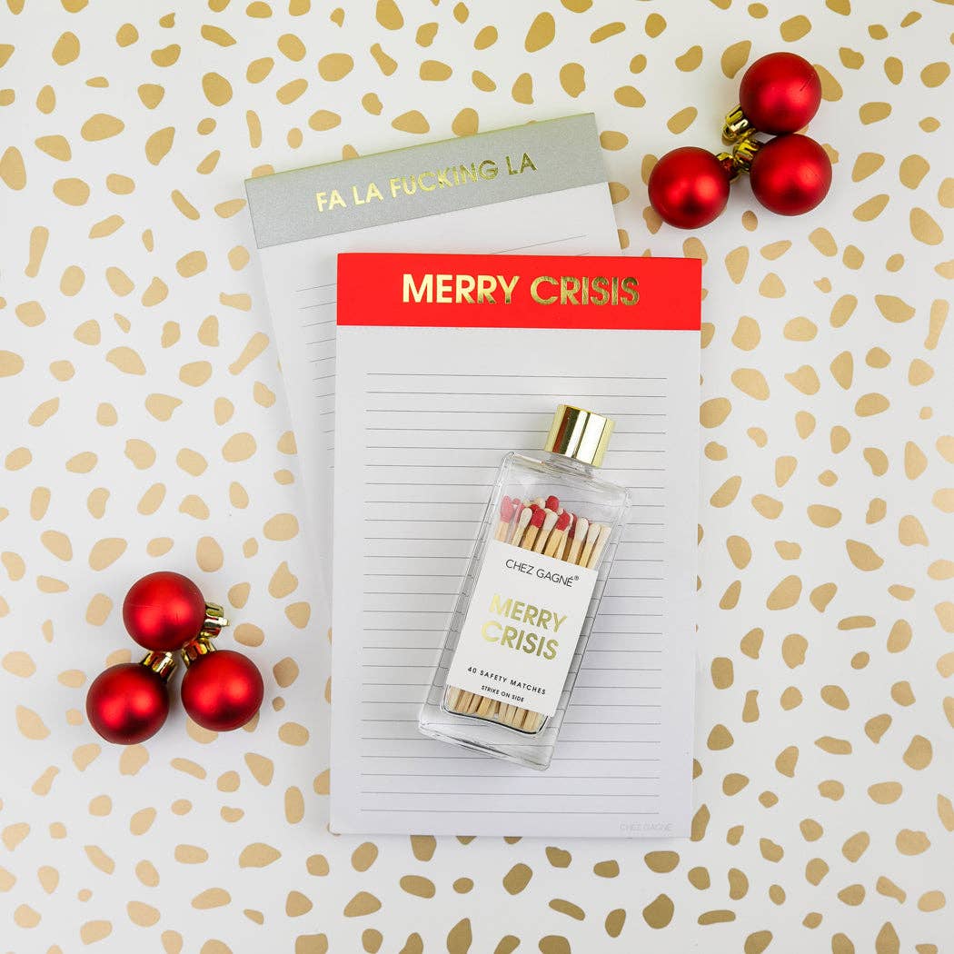 Merry Crisis | Holiday Lined Notepad