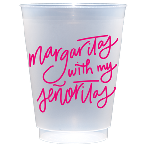 Margaritas with my Señoritas | Frosted Acrylic 16oz Set of 8