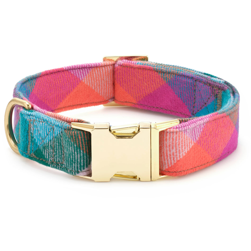 Color Pop Flannel Dog Collar