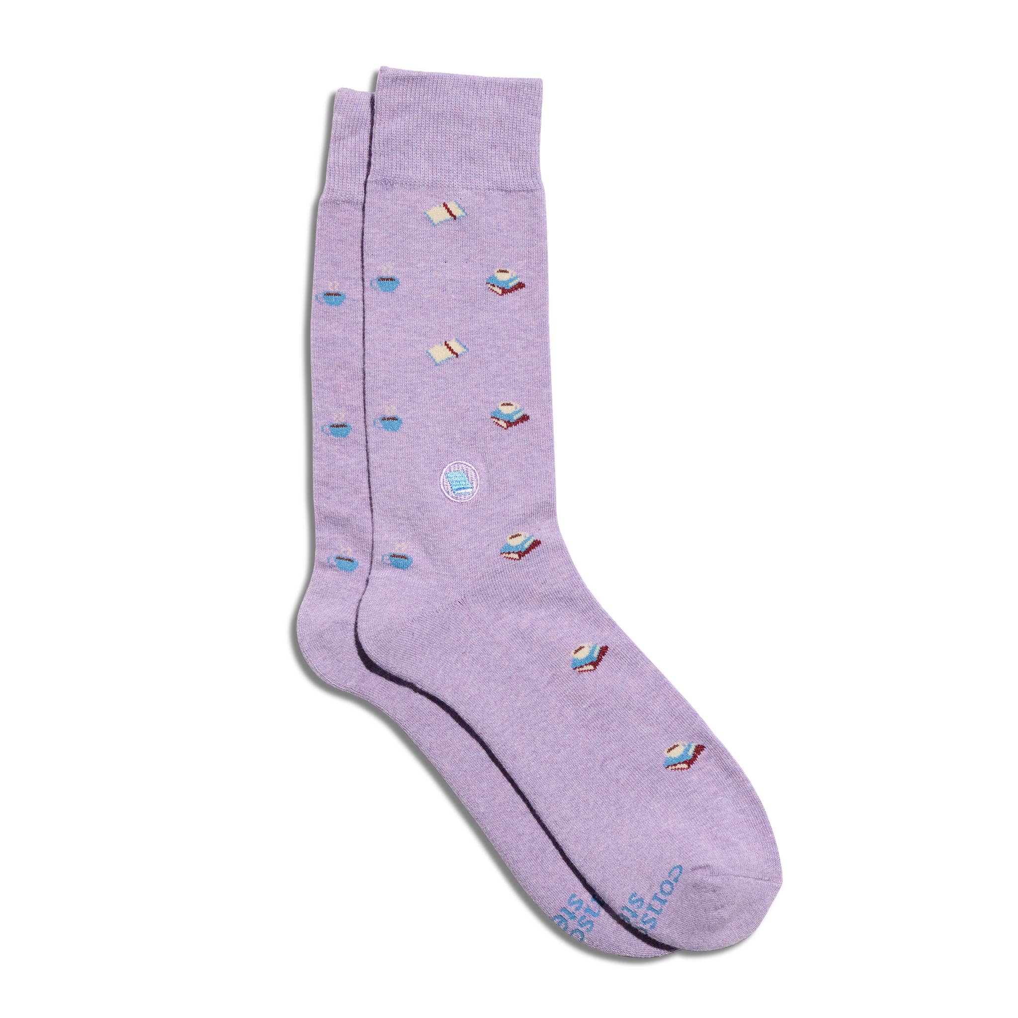 Socks that Give Books (Purple Books and Mugs)