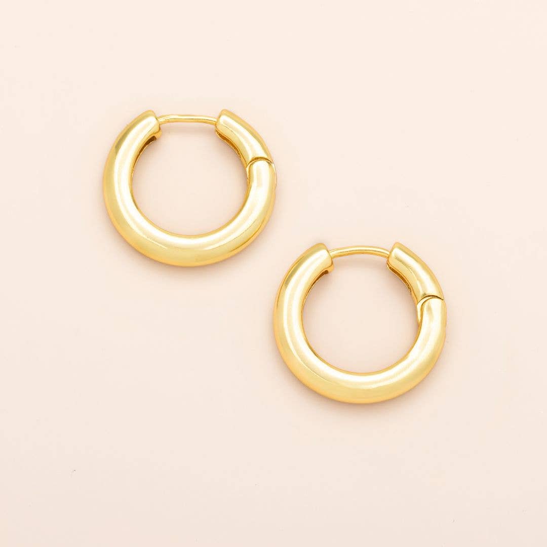 Med Stellar Hoop - Gold Vermeil