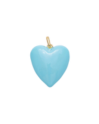 Puffy Enamel Heart Charm