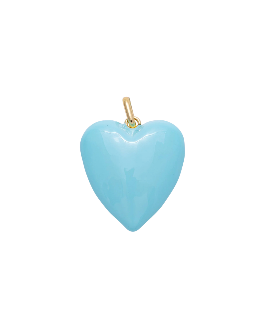 Puffy Enamel Heart Charm