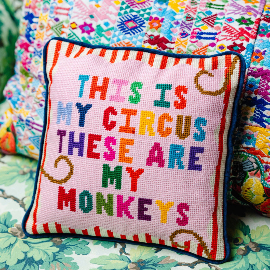 My Circus Needlepoint Pillow | FURBISH