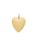 Puffy Enamel Heart Charm