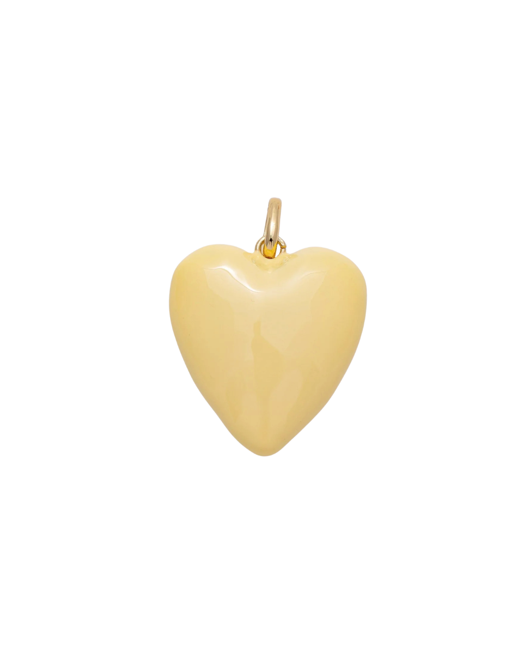Puffy Enamel Heart Charm