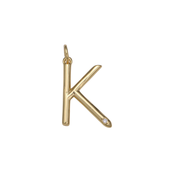 Large Letter with Diamond Accent