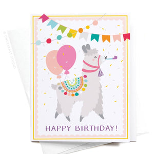 Happy Birthday! Llama Greeting Card
