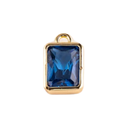 Rectangle Birthstone Charms