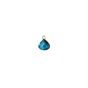 Gold framed Pear shaped charm