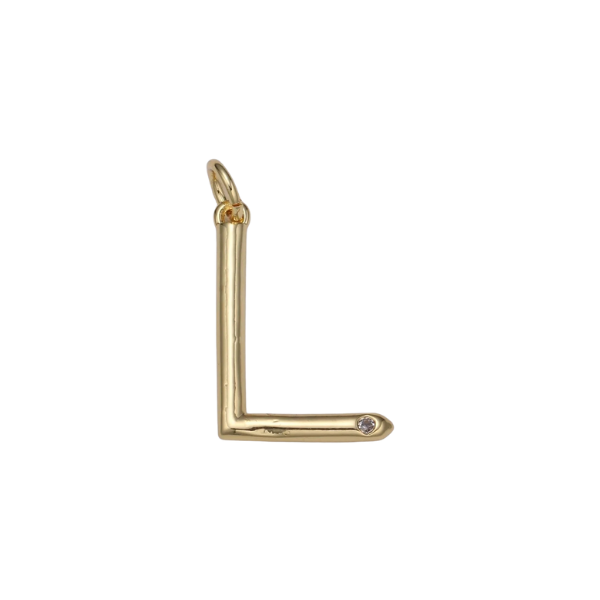 Large Letter with Diamond Accent