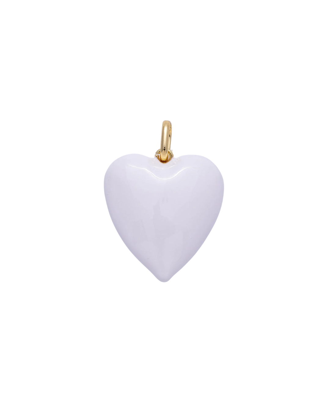 Puffy Enamel Heart Charm