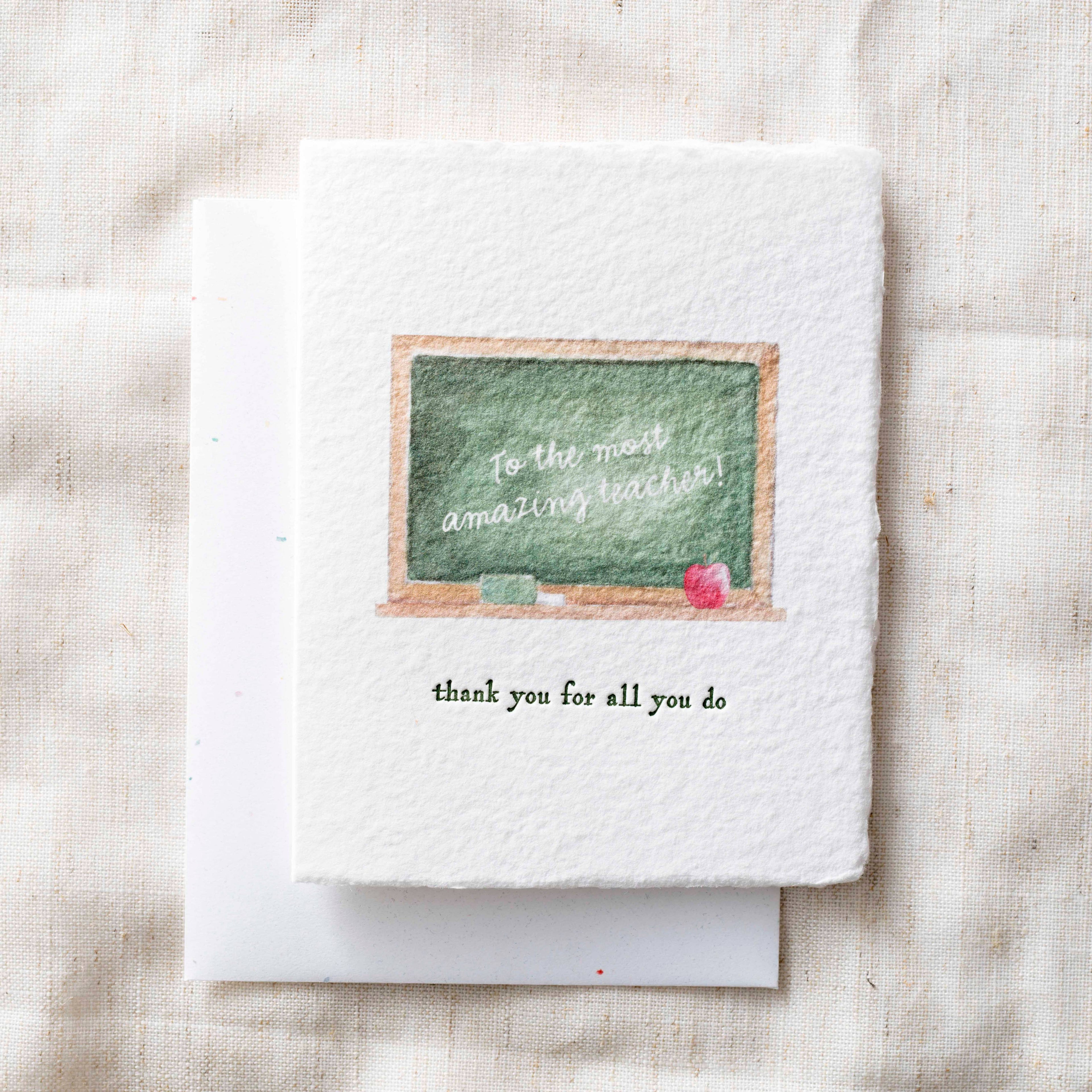Chalkboard Amazing Teacher Appreciation | Greeting Card