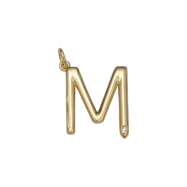 Large Letter with Diamond Accent