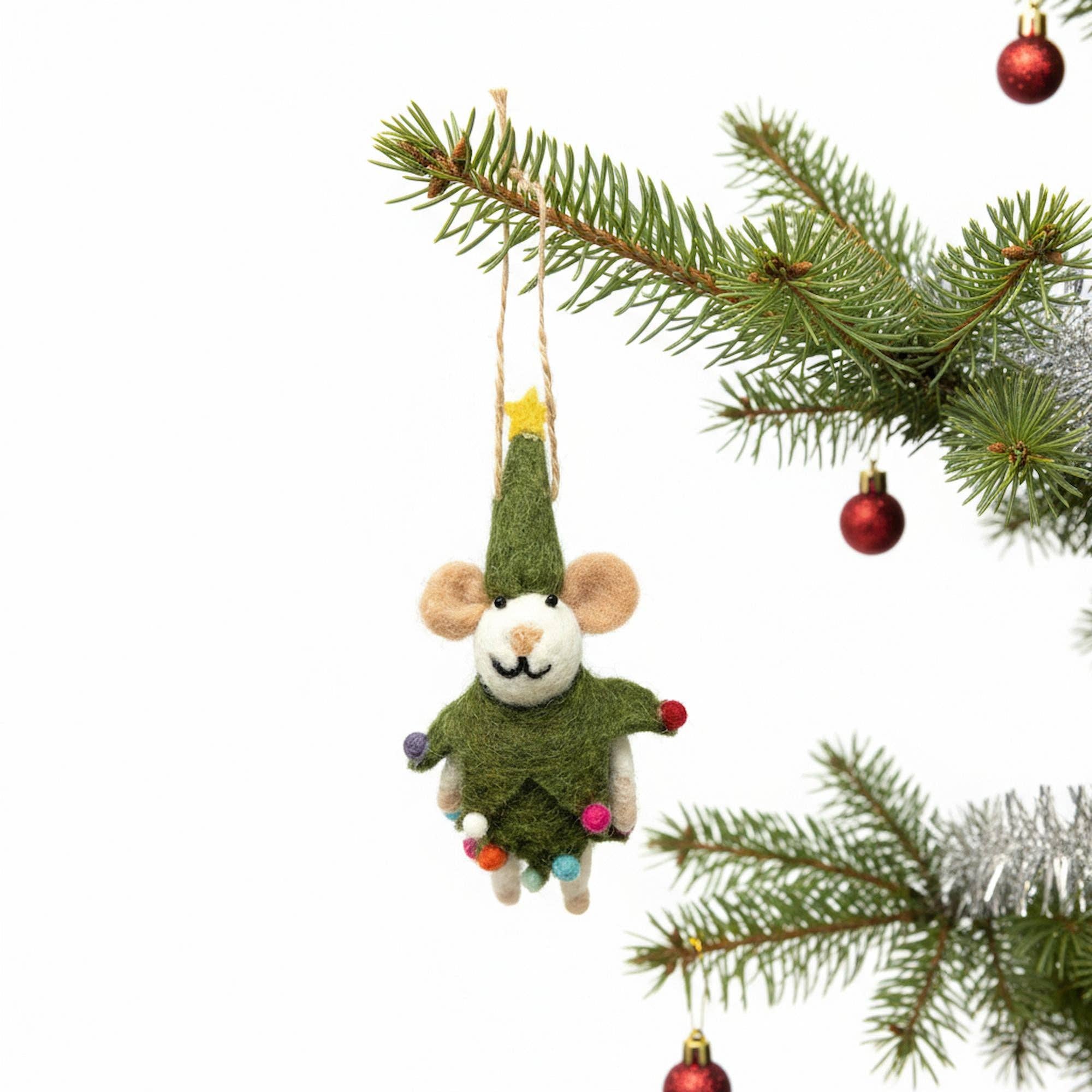 Christmas Mouse Felt Ornament