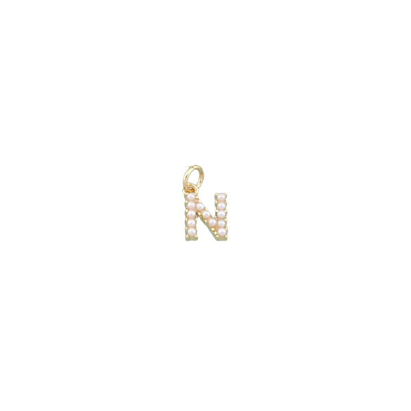 Pearl Letter Charm Collection