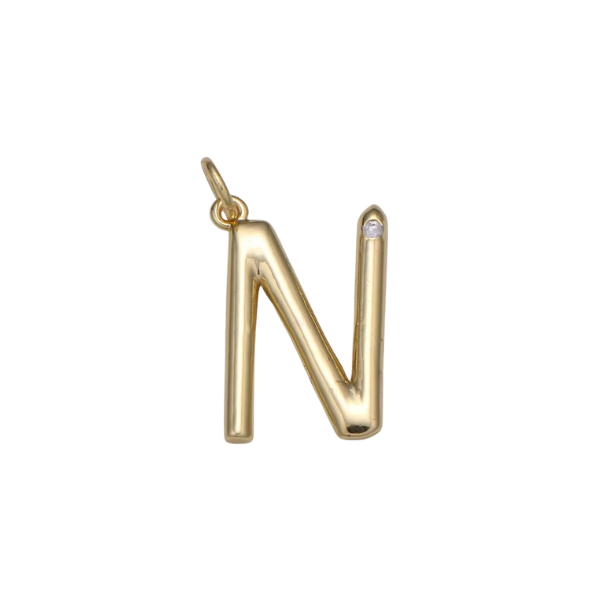 Large Letter with Diamond Accent