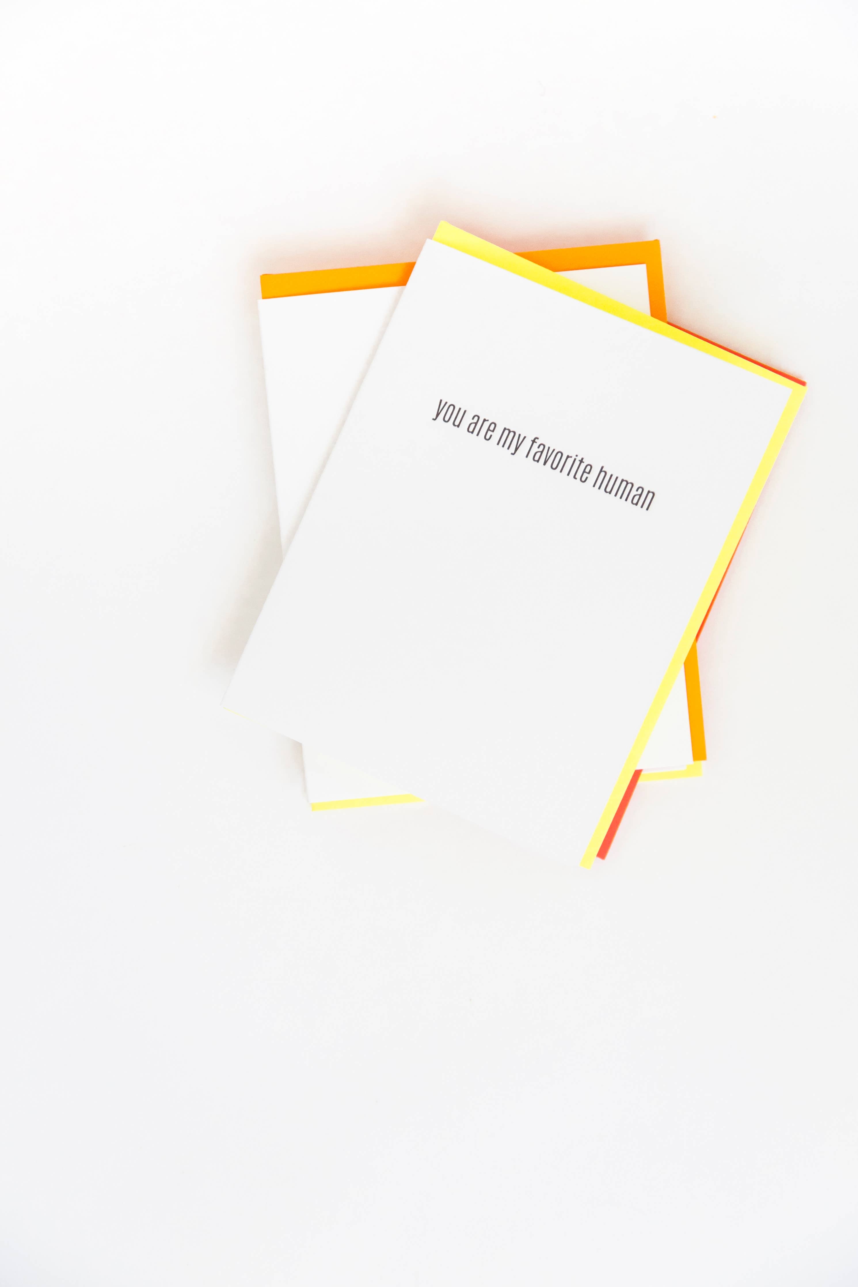 Favorite Human Letterpress Card