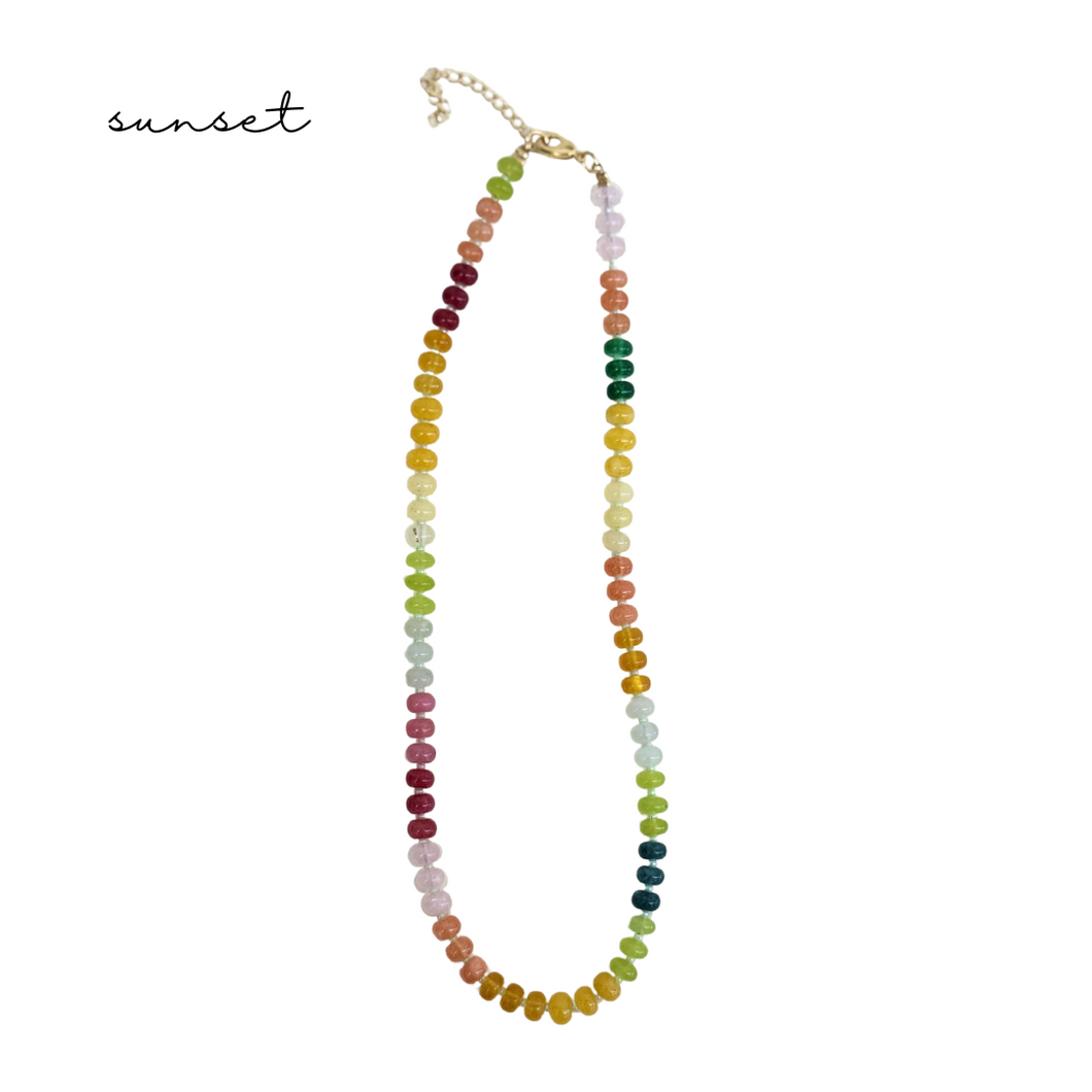 Knotted Gemstone Necklaces
