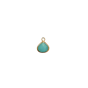 Gold framed Pear shaped charm