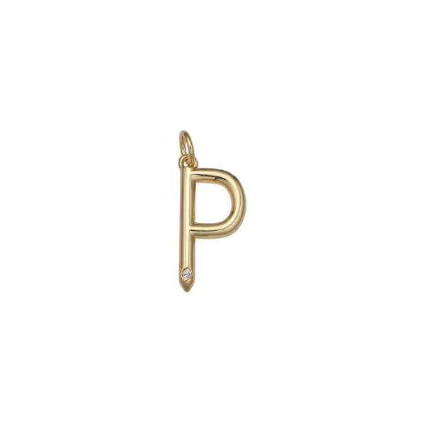 Large Letter with Diamond Accent