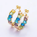 Rainbow CZ Hoop